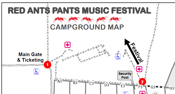 Red Ants Pants Music Festival Campground Map